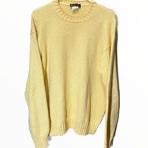 Loro Piana 100% cotton sweater knit pale yellow